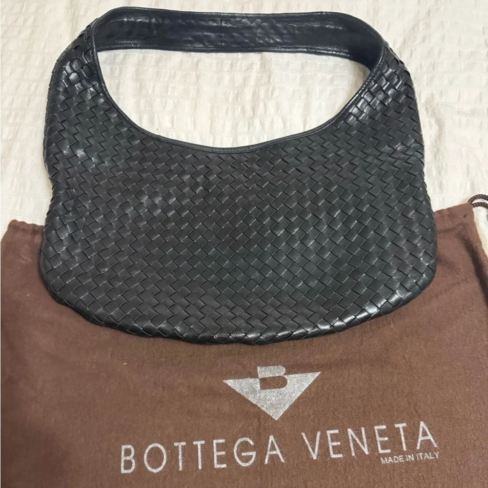 authentic vintage Bottega Venetta Intrecciato black hobo bag - Picture 9 of 14